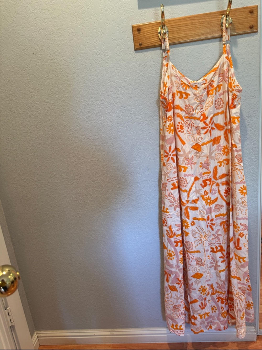 Label of Love Orange Floral Slip Dress